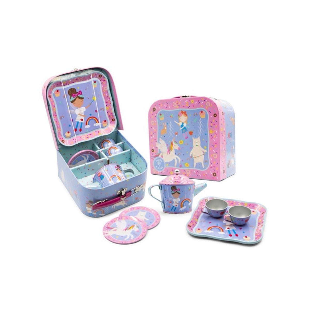 Rainbow Fairy - Tin Tea Set 7 Piece