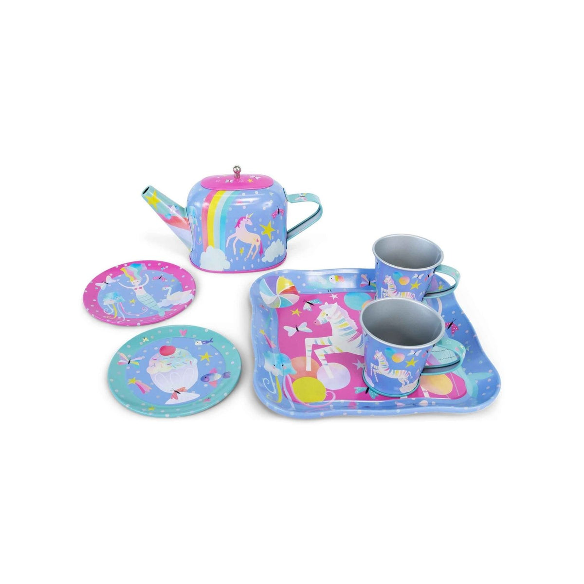 Fantasy - 7 Piece Tin Tea Set