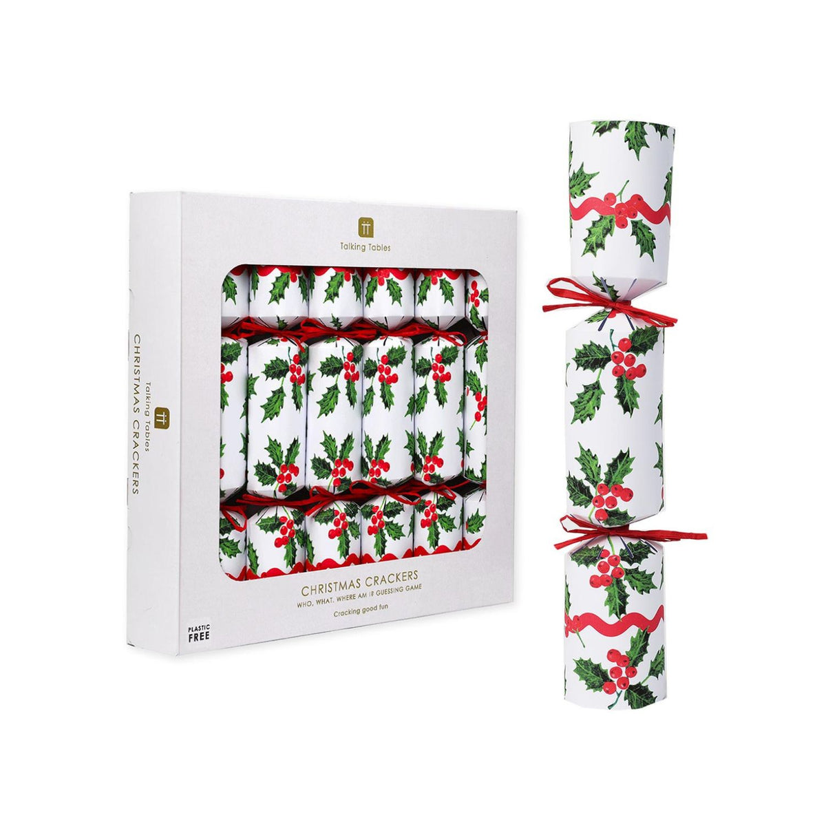 Botanical Holly Christmas Crackers (6 pack)