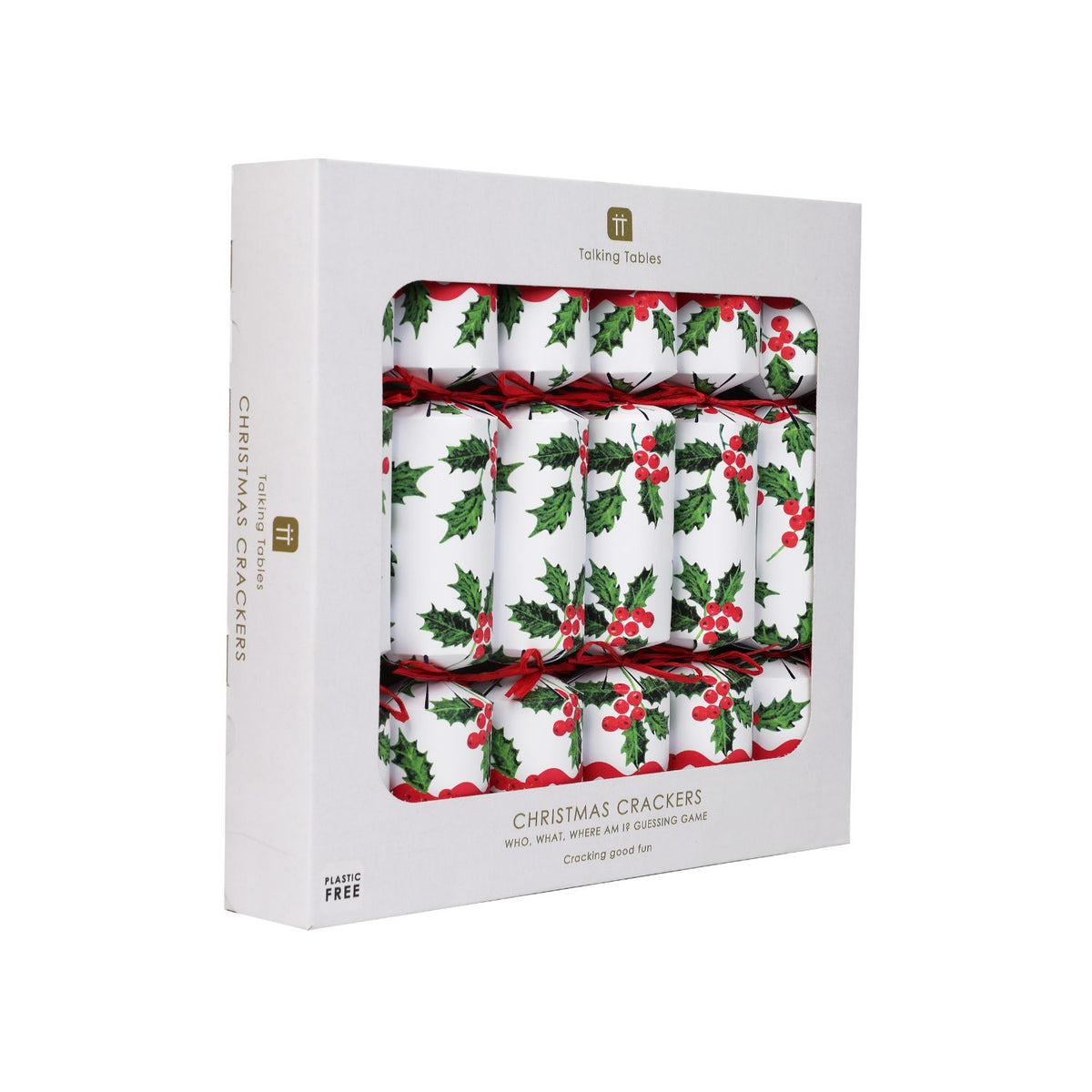 Botanical Holly Christmas Crackers (6 pack)