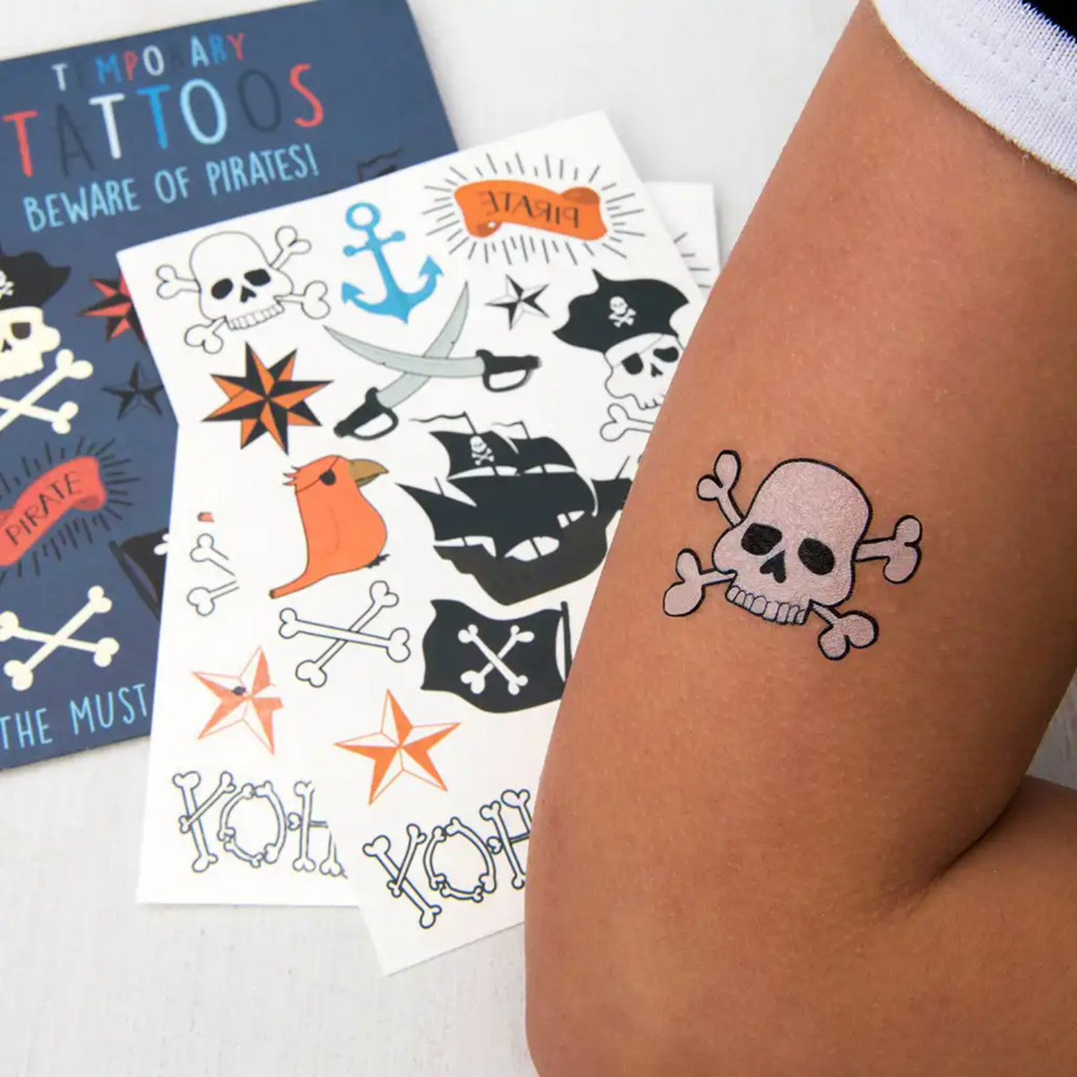 Temporary tattoos - Beware of the Pirates