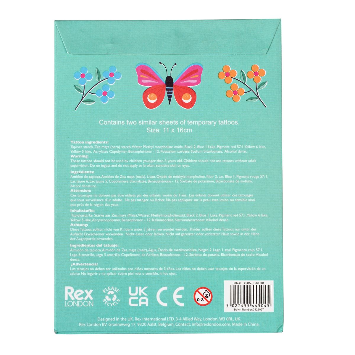 Temporary tattoos - Floral Flutter