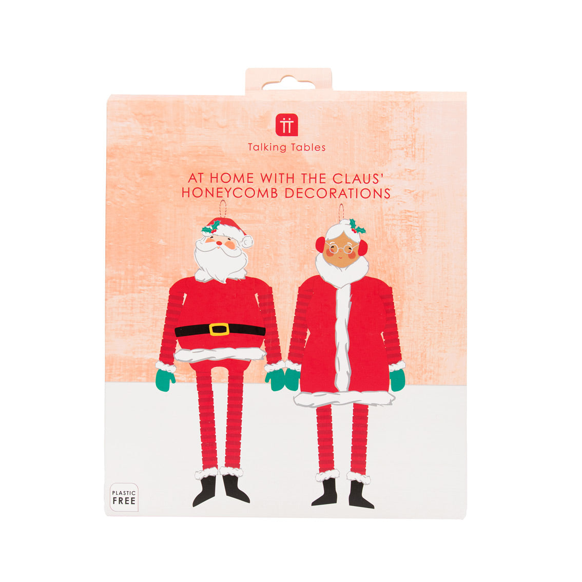 Mr &amp; Mrs Claus Hanging Decorations - 2 Pack