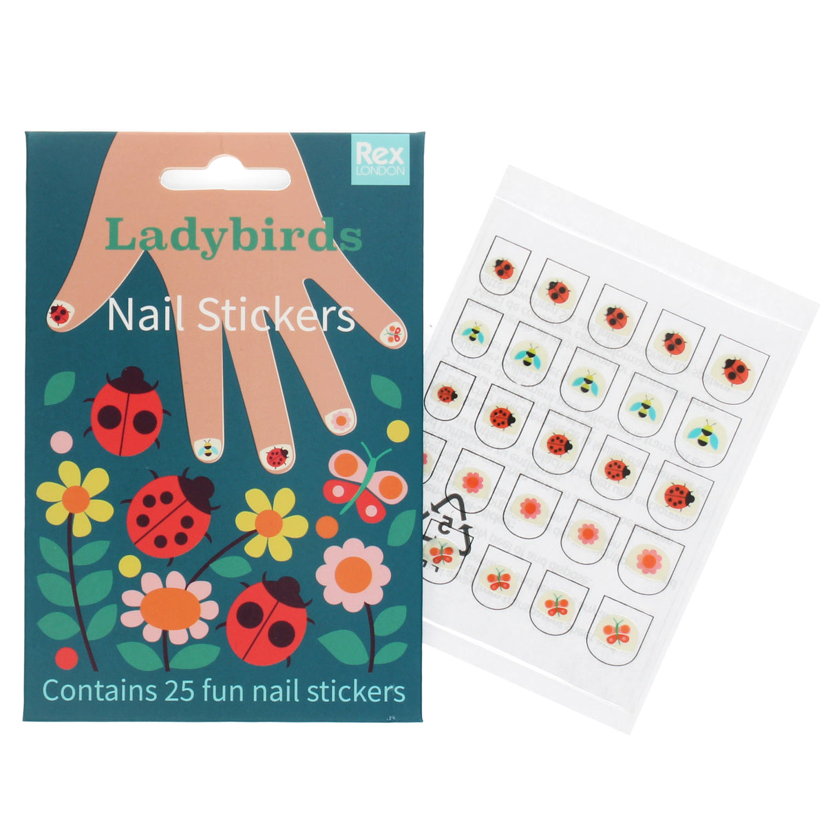 Ladybird Nail Stickers (Pack Of 25)