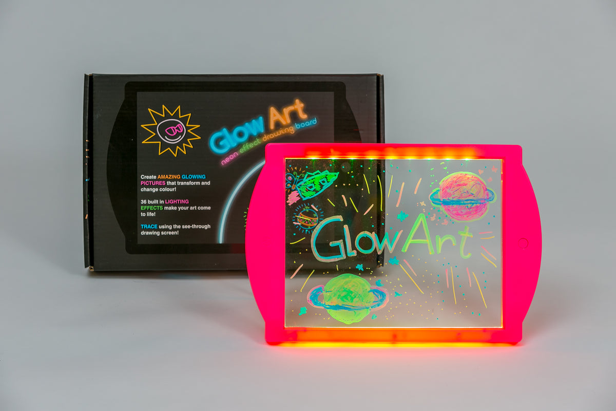 Marvin's Magic Glow Art Neon Effect Drawing Board - Pink